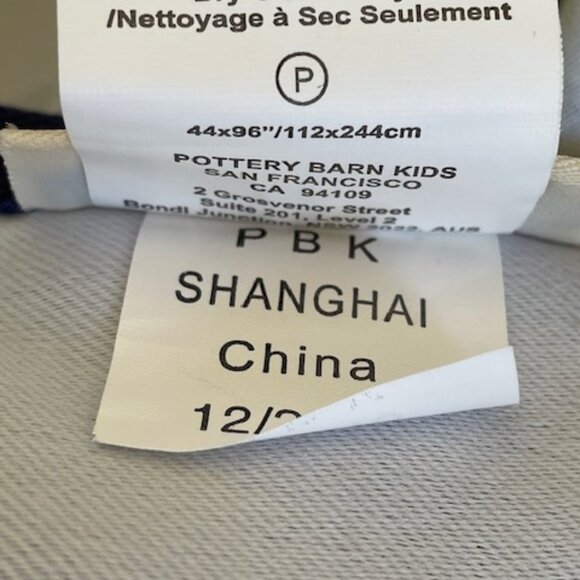 POTTERY BARN KIDS Blue Madras Plaid Patchwork Blackout Curtain Panel (1) - Picture 12 of 16